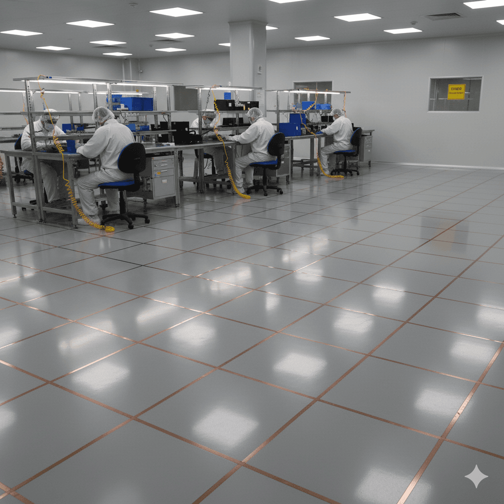 Epoxy flooring Electrostatic Dissipative (ESD) Epoxy Flooring in India and UAE